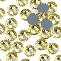 Vista 8 de Dowarm 1440 diamantes de imitación termoadhesivos para manualidades de ropa, pegamento caliente en cristales de parte trasera plana, diamantes
