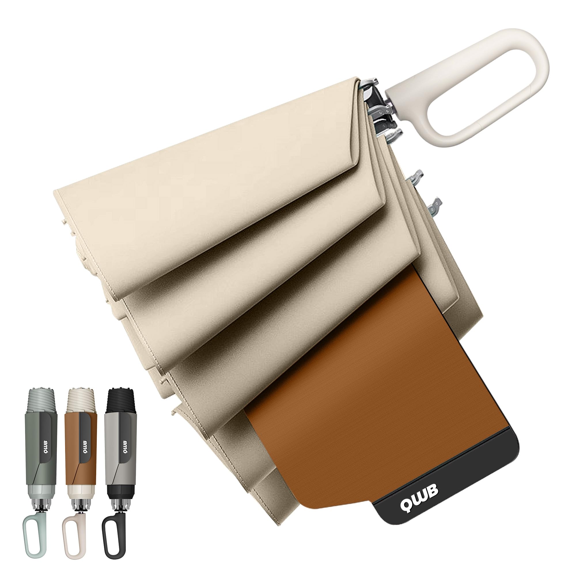 QWB Inverted Umbrella with Auto Open Close Windproof Compact Travel