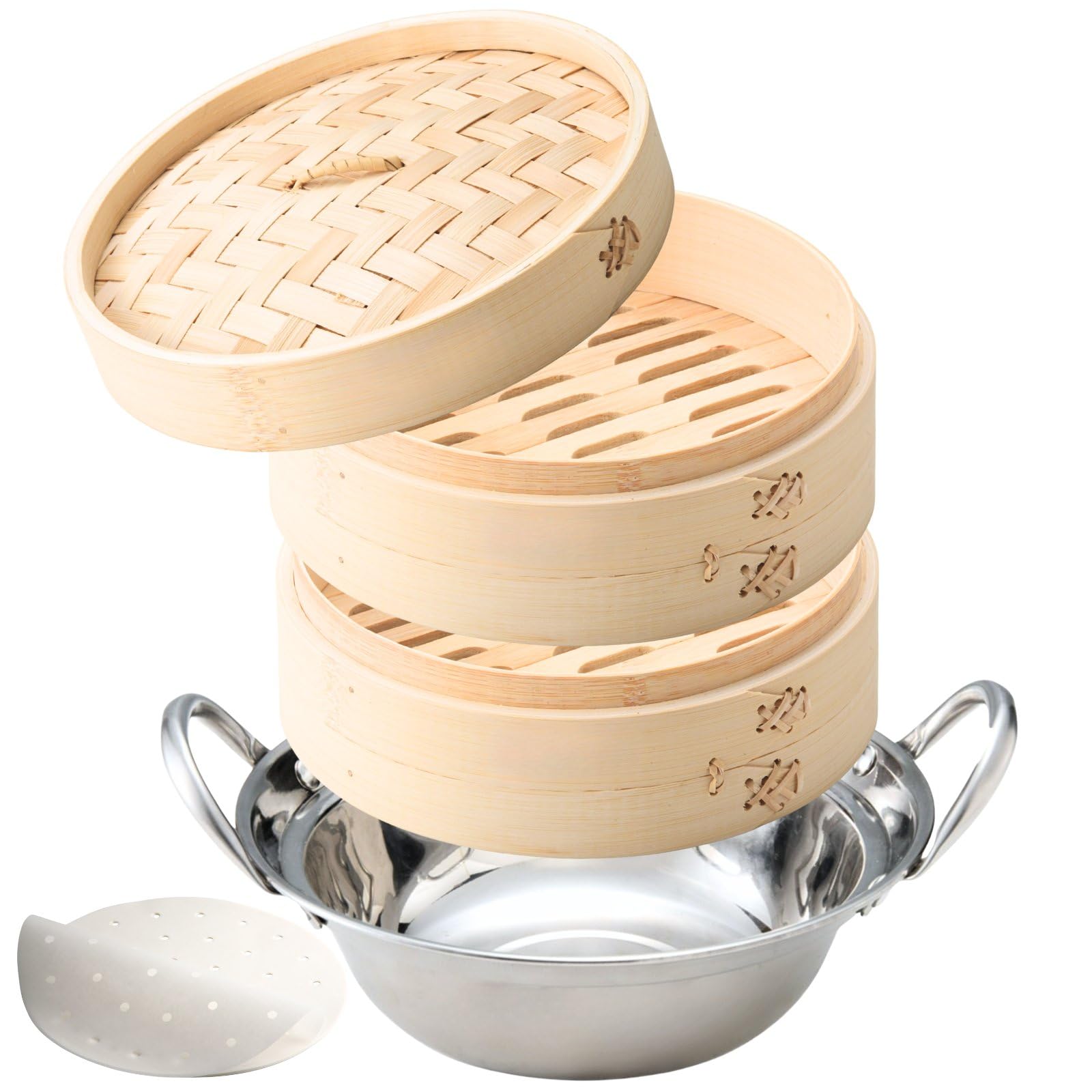 Amazon | ハイスト【竹せいろ 21cm 2段 専用ステンレス鍋セット】ガス