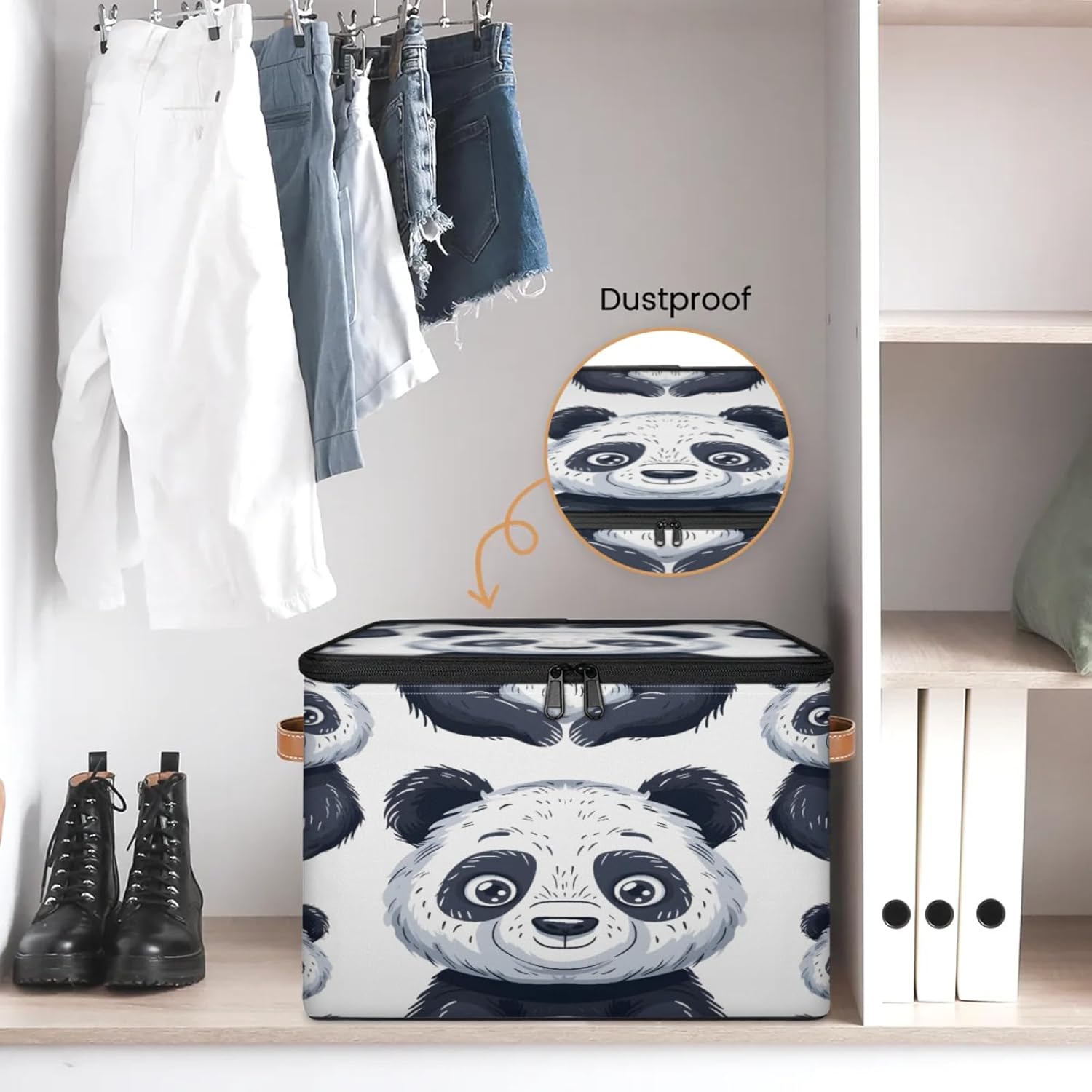 2-Pack Storage bins with lids - 26 quart organizer bins - Collapsible fabric storage bins with sturdy handles and double zipper tops - Versatile for home, toys, dorm rooms