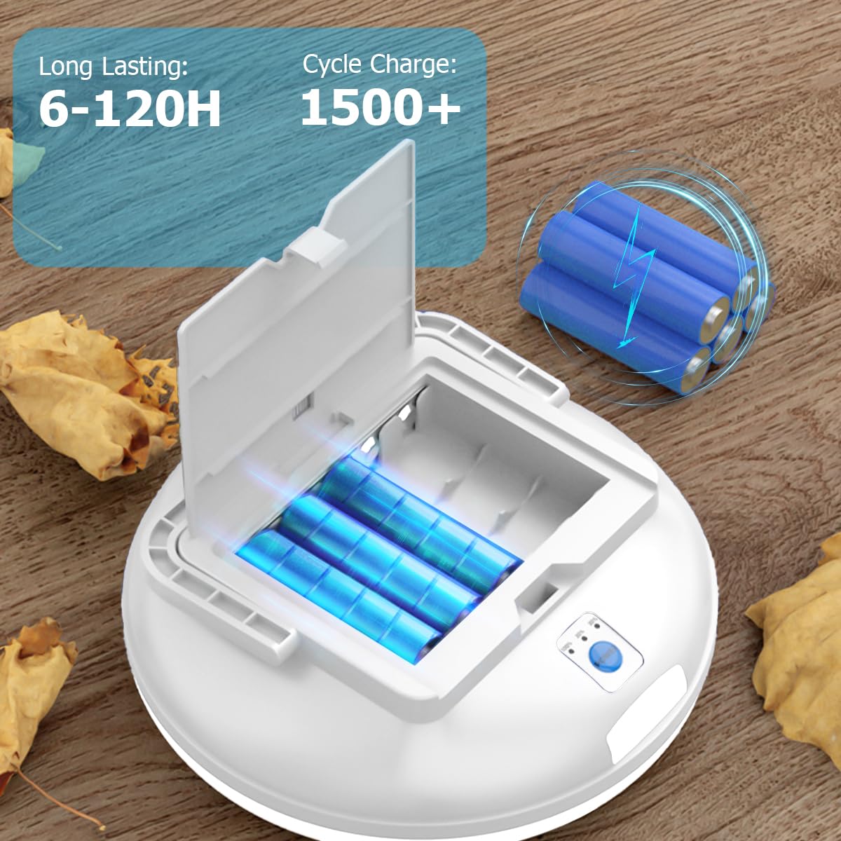 Lampada da campeggio LED solare con telecomando, lanterna da campeggio ricaricabile tramite USB, ultra luminosa 4500 lumen, 5 modalità di illuminazione per escursioni all'aperto e campeggio