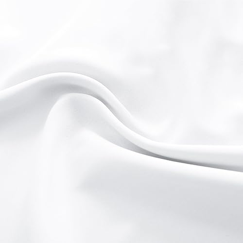 Miniatura 6 de Cortinas blancas puras para oscurecer la habitación, 63 pulgadas de largo, con aislamiento térmico, cortinas y cortinas pequeñas para decoración de