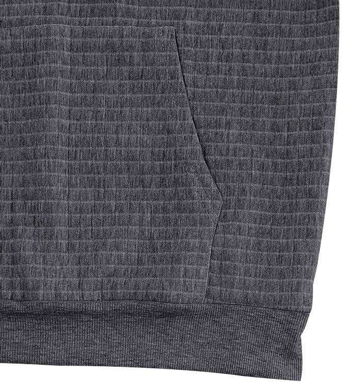 Men's Waffle Sweatshirt - Autumn Winter Quarter Zip Loose Fit Pullover for Vacation Daily Life - Image 5