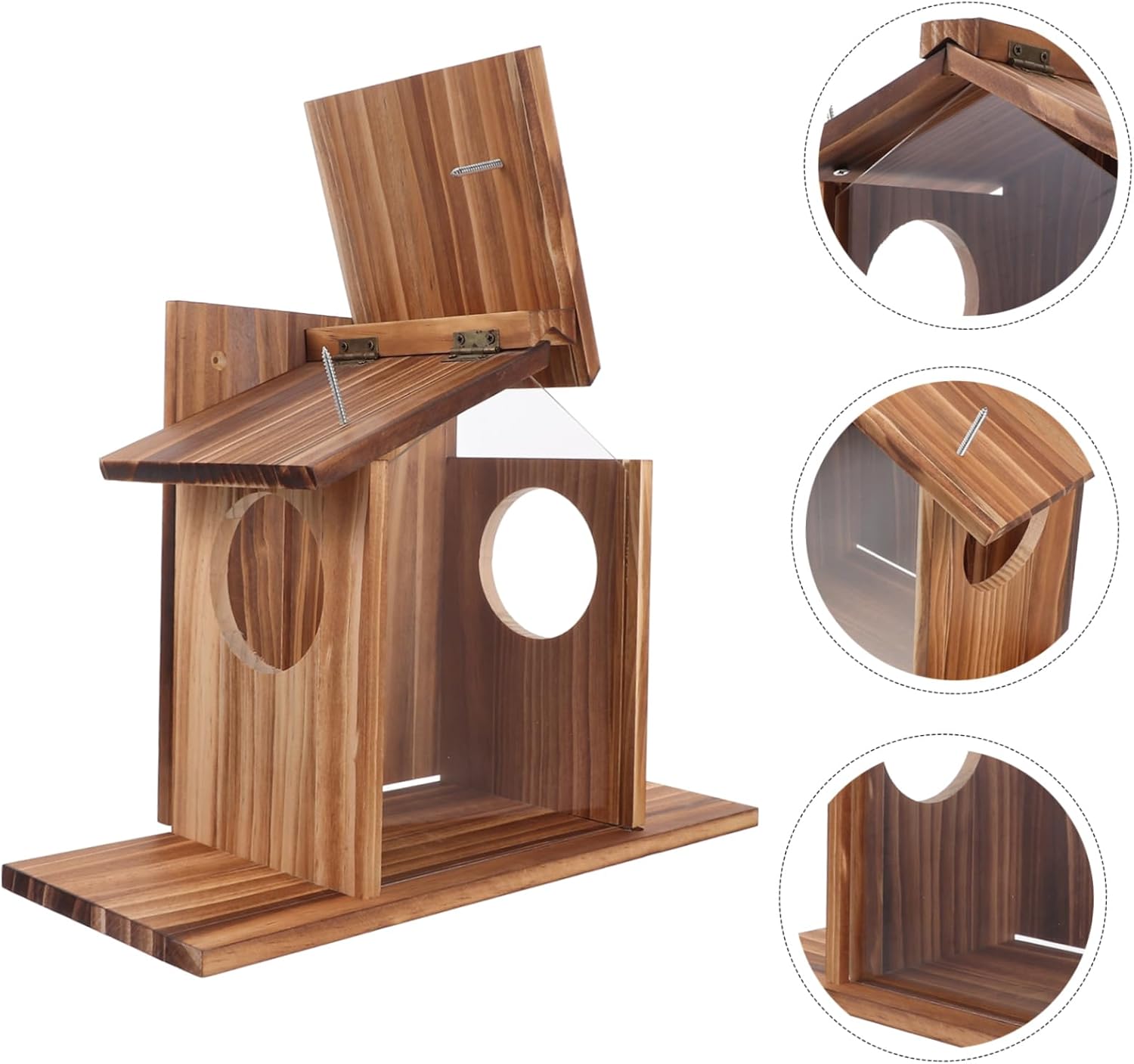 GANAZONO Outdoor Squirrel Feeder Design for Attracting Backyard Wildlife Hamster Feeding Box for Garden Use Easy to Clean and Maintain