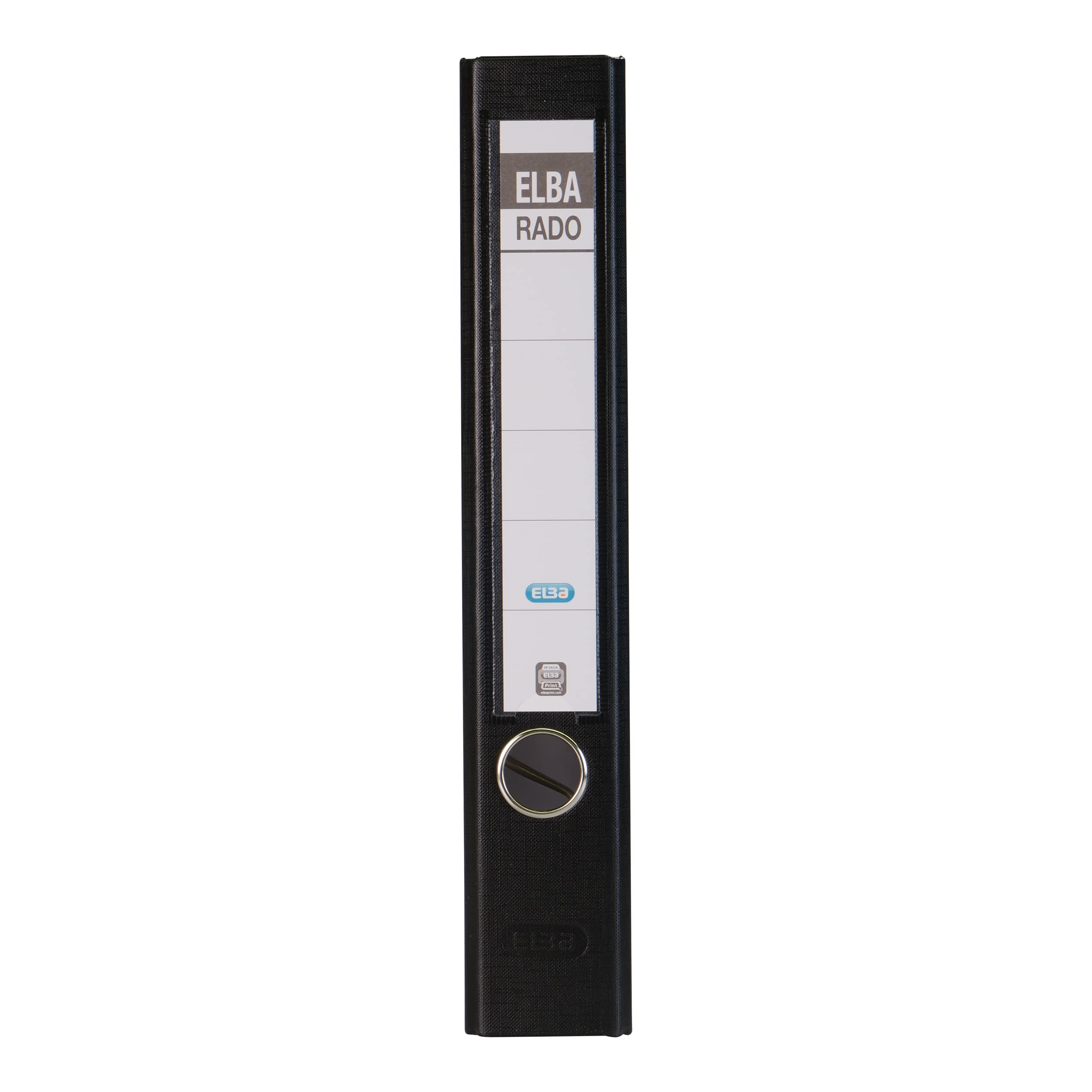Elba Raccoglitore A4, rado brillante, sottile, carta raffinata, nero, 1 pezzo