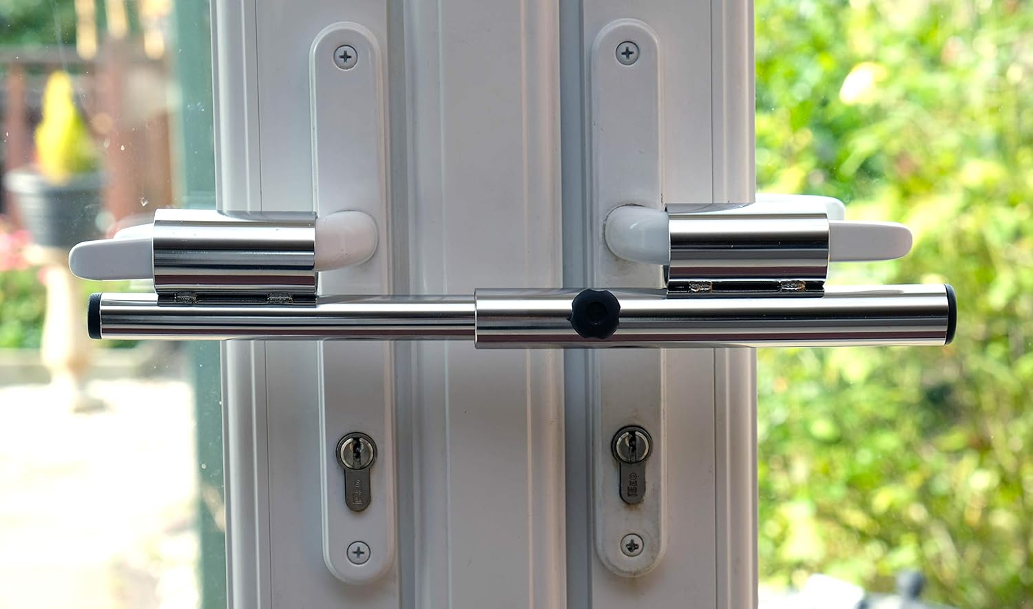 Patio Door Security Lock (Stainless Steel), White - Image 5