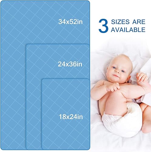 Miniatura 4 de Almohadilla impermeable para bebé, lavable, antideslizante, almohadilla para colchón de cuna de bebé, almohadillas de entrenamiento para ir al baño