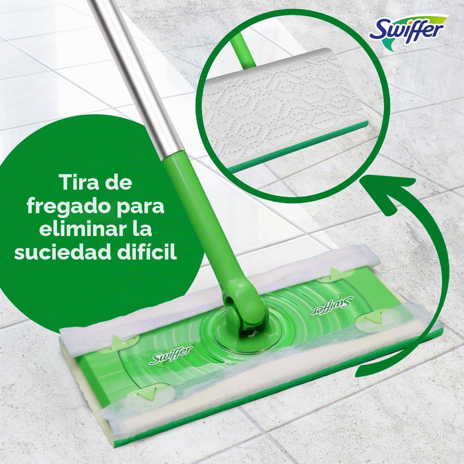 Swiffer Juego de Limpieza de Suelos, Ideal para Limpieza en seco o húmedo, Incluye 1 mopa y 19 recambios