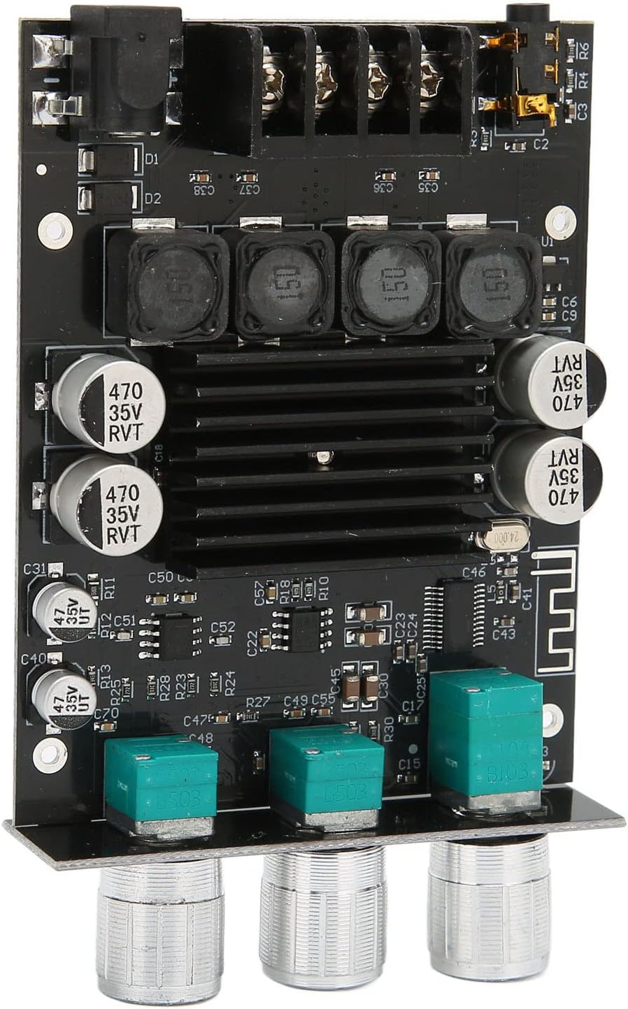 Amplifier Board, DC1224V PCB Dual Channel Subwoofer Amplifier Module, 100Wx2 BT 5.0