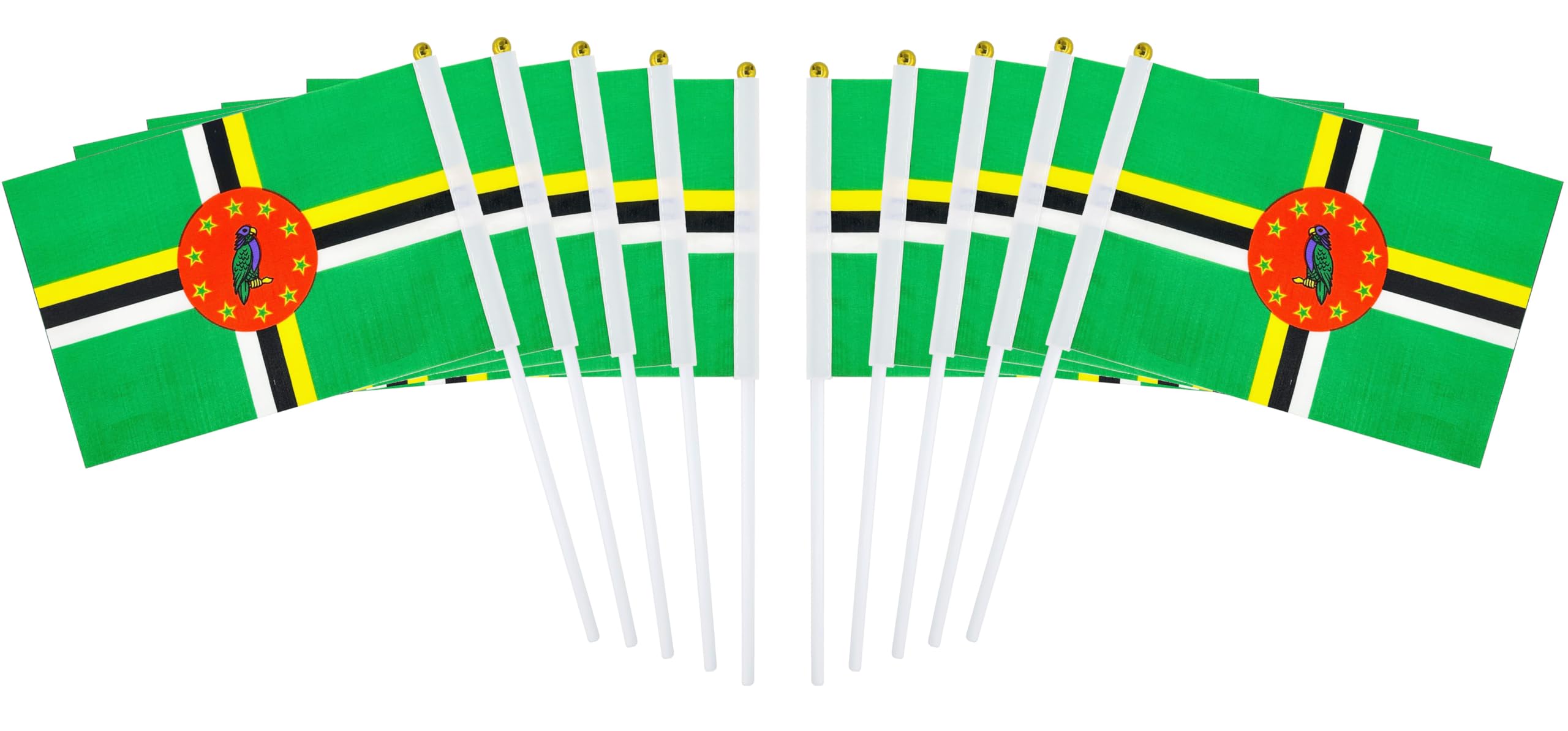 10 packs, 34 North and South American plastic poles, hand waving flags (Dominic) — image 1