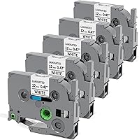 Vista 19 de Labelife Paquete de 5 cintas TZe TZ de 0.47 pulgadas laminadas transparentes TZe-131 de repuesto para Brother Label Maker Tape Clear TZe131 TZ-131