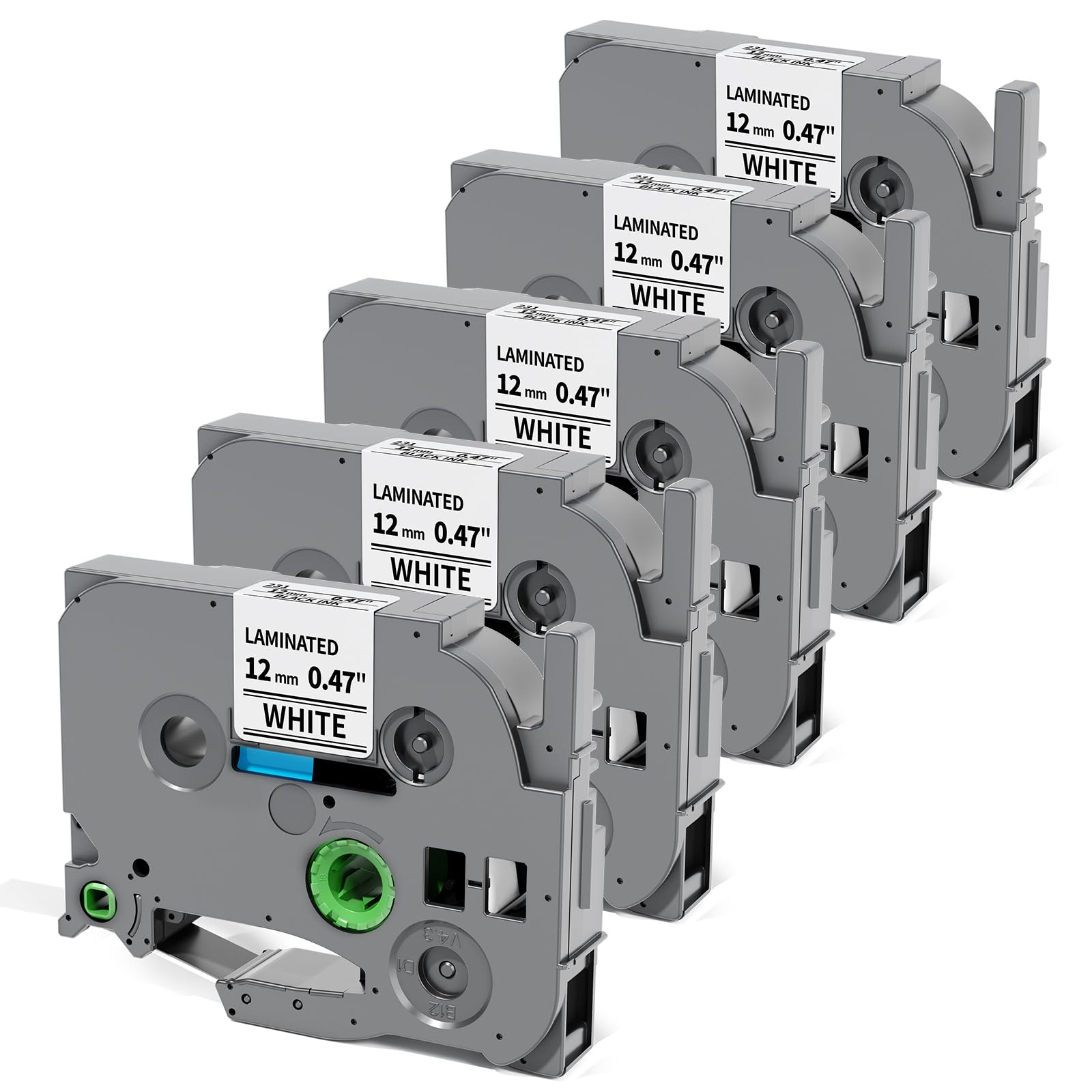 Labelife Label Maker Tape 12mm 0.47 Laminated White, Replacement for Brother P Touch Label Tape TZe-231 TZe231 TZe TZ Tape, Compatible with PT-D210
