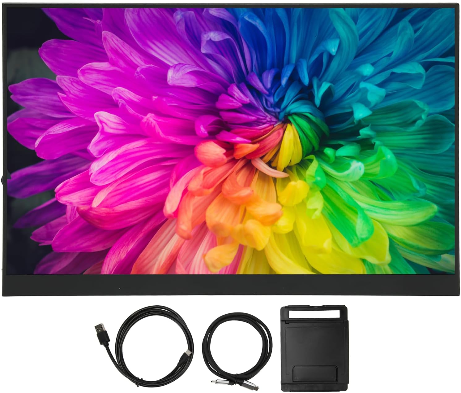 16 Inch Portable Monitor, 1920x1200 60HZ HD Laptop Computer Monitor Built in Dual Speakers, Gaming Display with Dual HD Multimedia Interface, for Laptop, PC, Phone, 4 5