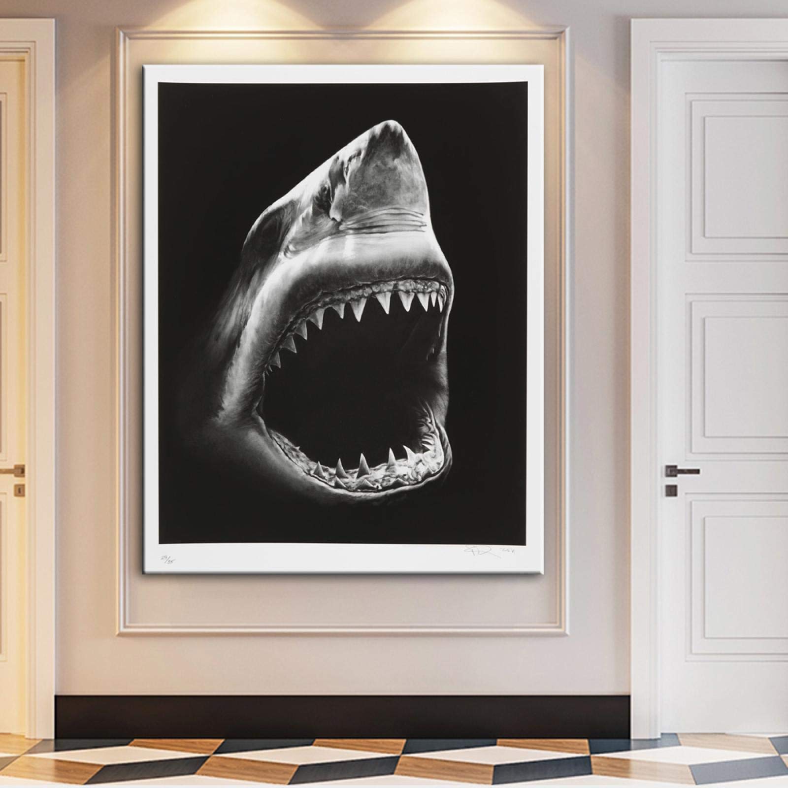 Poster Su Tela Squalo Conoscenza HUASYERRHW - Stampa Artistica 50 X 75 Cm, Per Soggiorno O Camera, Senza Cornice