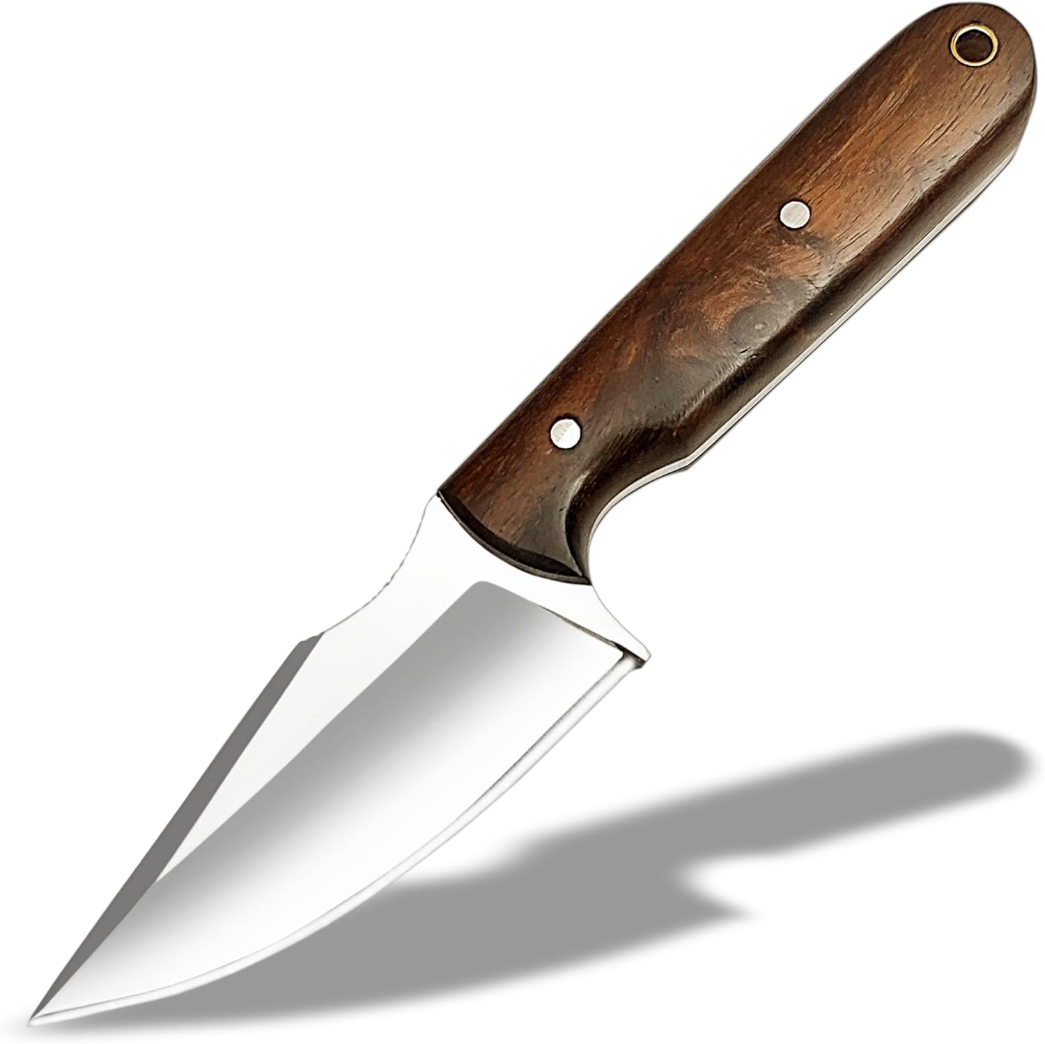 Handmade Edc Skinning Knife 7 Inch Fixed Blade Hunting Knife - Hand Forged Full Tang Knives for Hunting, Outdoor Camping, Hiking, Fishing, Bushcraft Knives with Leather Sheath