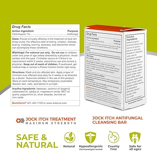 Miniatura 6 de terrasil Jock Itch - Crema antifúngica extra fuerte + jabón para picazón jock, clotrimazol clínicamente probado, tratamiento y alivio eficaz de la