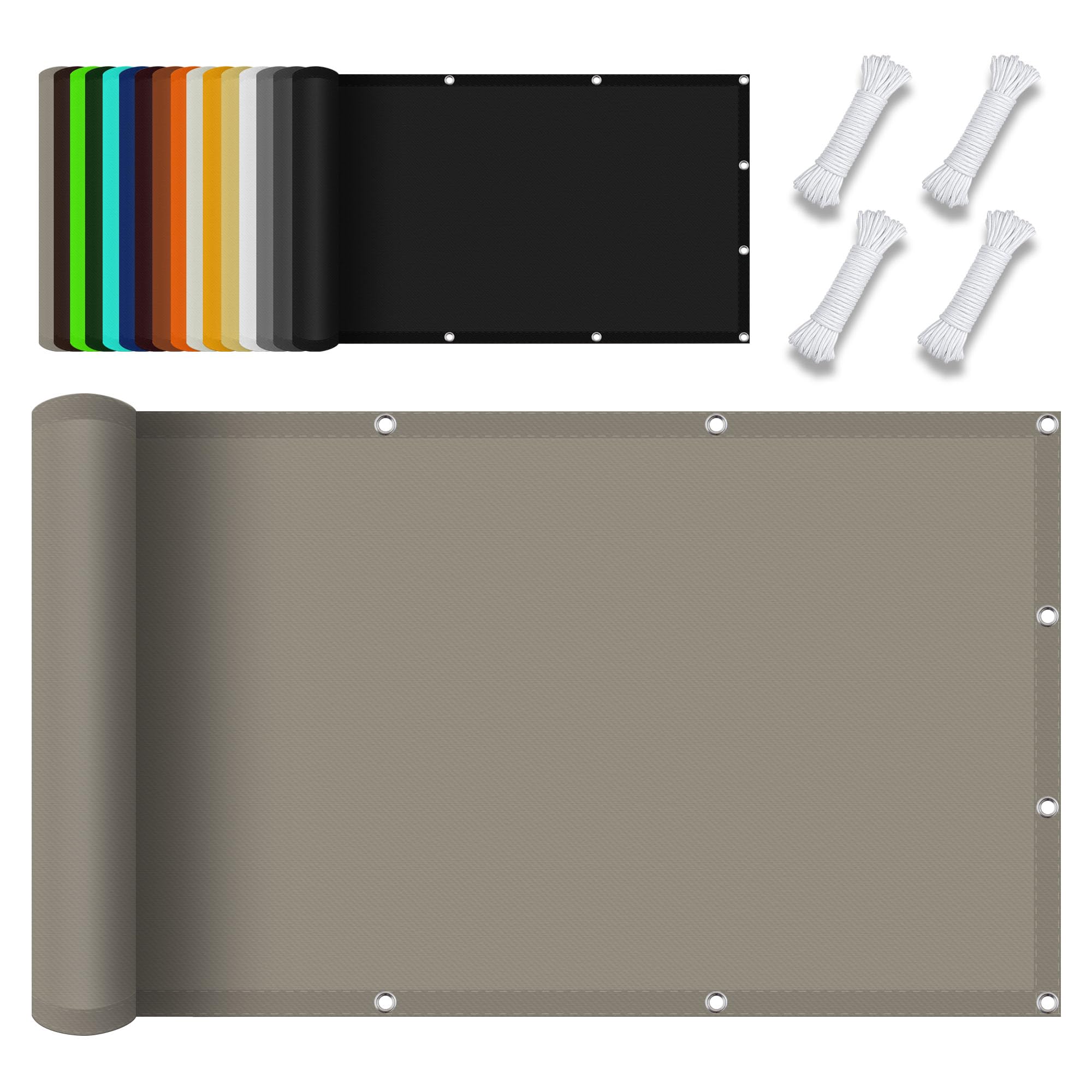 Filet de protection UV étanche 2.4x6m pour ombrager un grand balcon exposé
