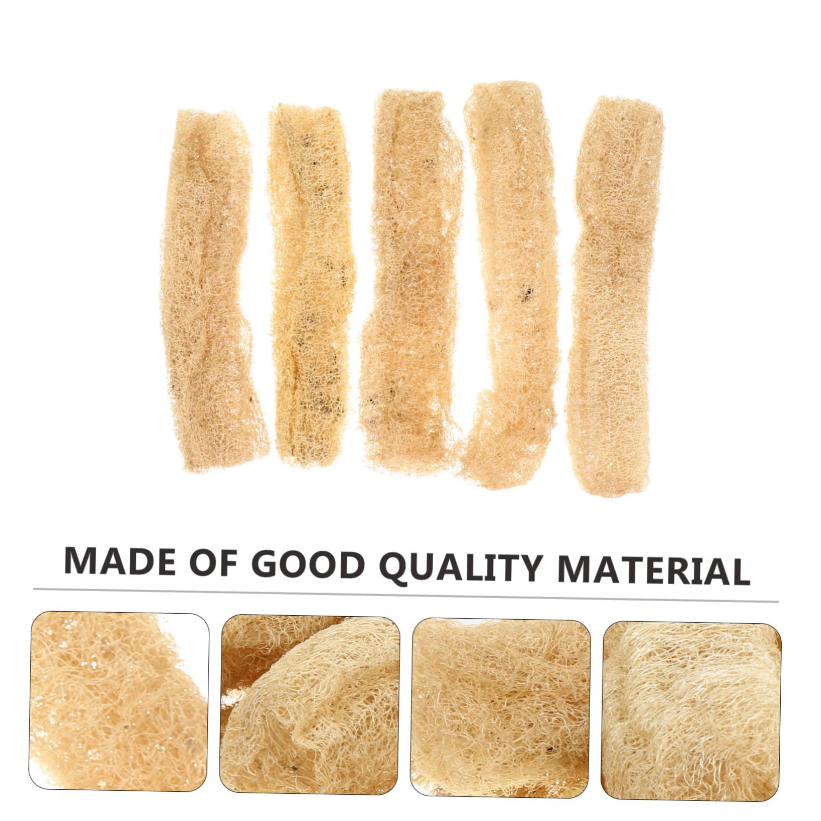 OUNONA 2sets Natural Loofah Chewing for Small Animals Tooth Cleaning Bath Tools Multifunctional Shower Loofah for Pet Teeth Care Fun Exploration Activities 5pcs*2