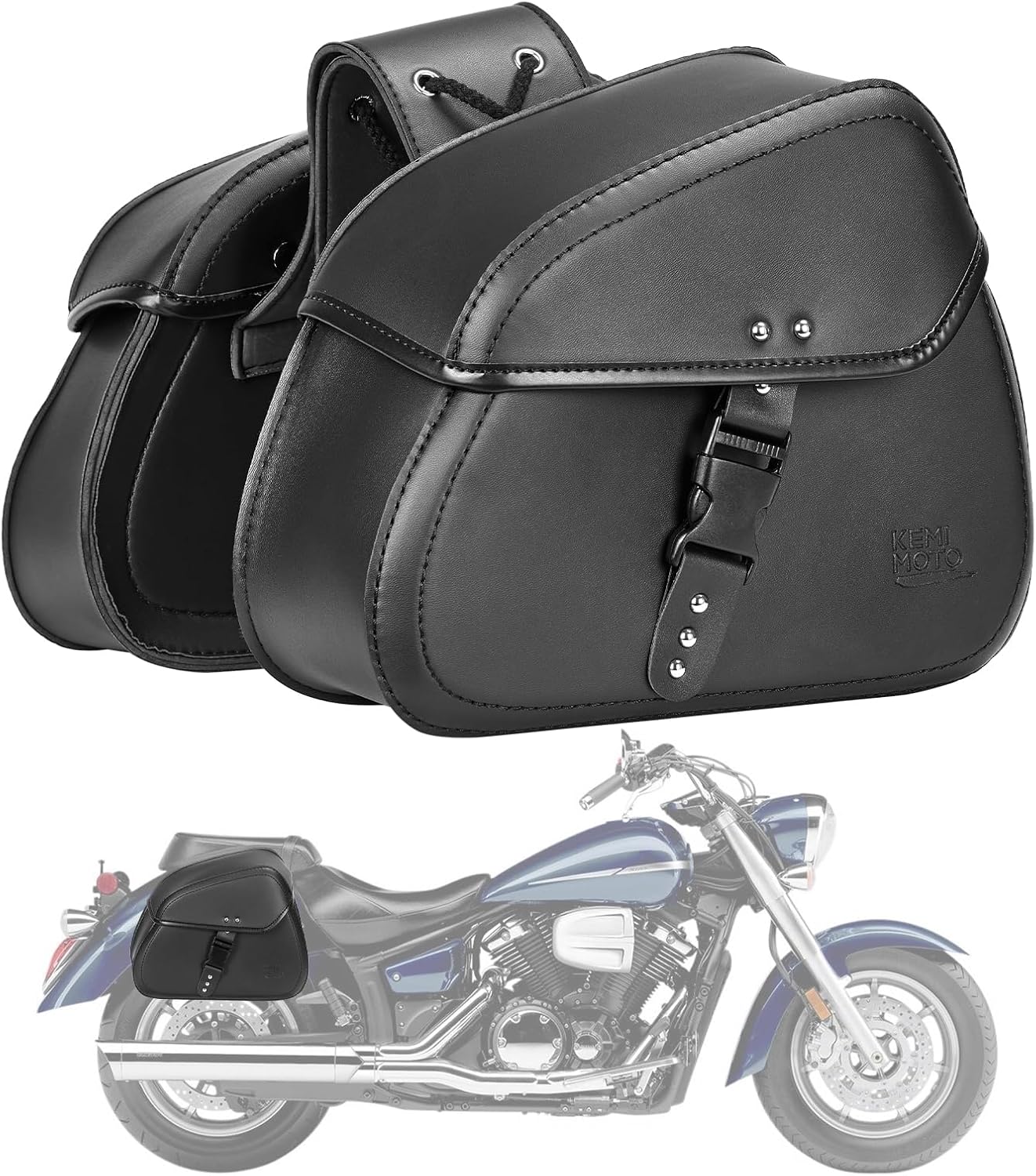 Alforjas para motocicleta KEMIMOTO 16L impermeables negras