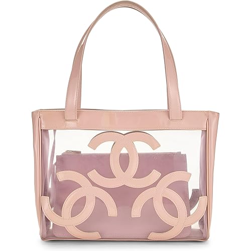Chanel, Pre-Loved Hot Pink Patent Leather 3 'CC' Tote Bag Medium, Pink