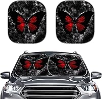 Vista 24 de Howilath Sombra de ojos de belleza, 2 unidades, parasol universal para parabrisas, accesorios para vehículos, cubierta anti-UV