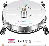 Vista 19 de Limpiador de superficies a presión de 19" con 4 ruedas - Limpiador de superficies de acero inoxidable para accesorio de lavadora a presión