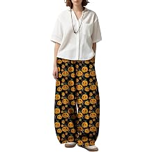 Womens Wide Leg Pants Blue Tie Dye Print Lightweight Fall Lounge Trousers Relaxed Fit Palazzo with Pockets