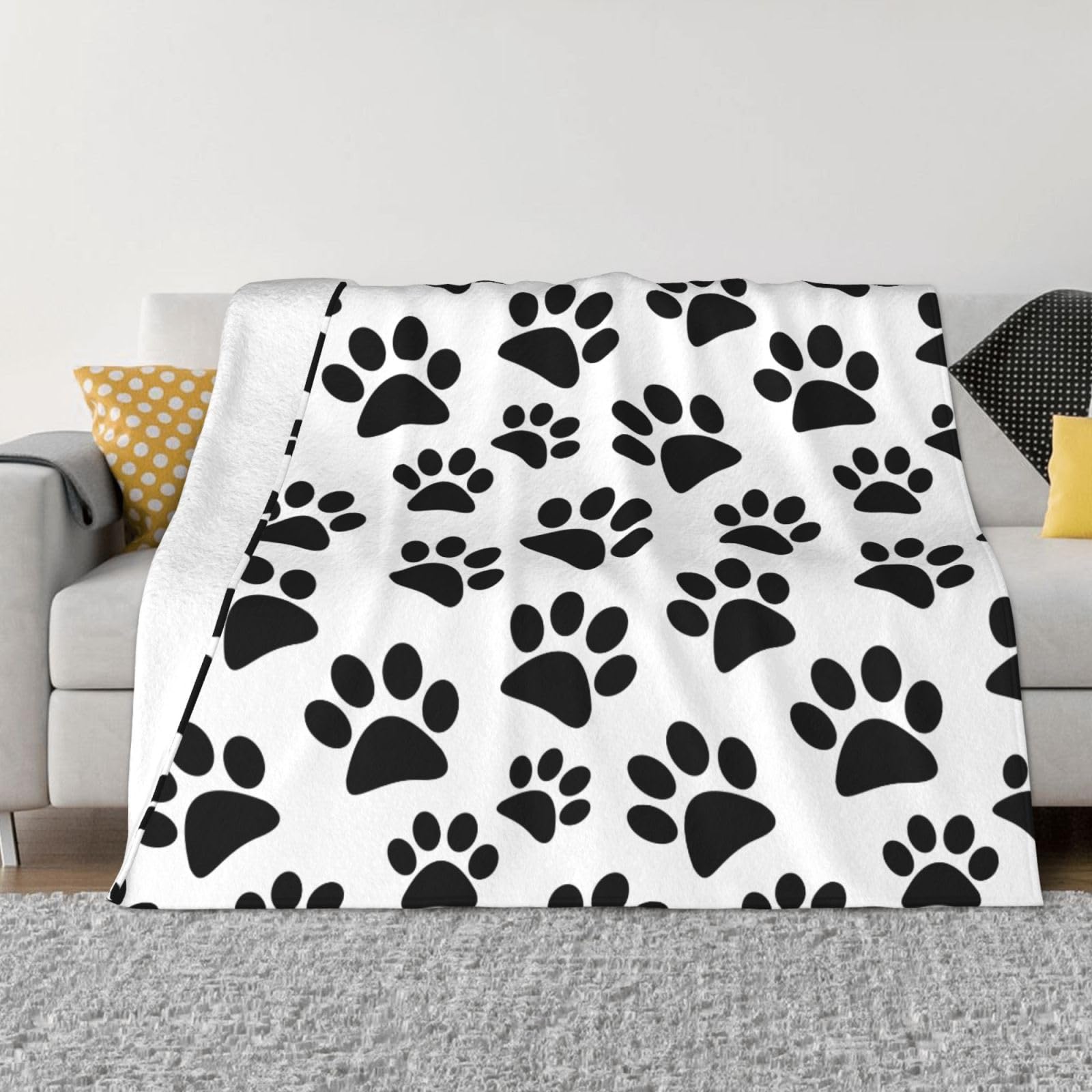 Couverture polaire douce chaude couverture flanelle noire lit canapé voyage Mexpekil 76x102cm