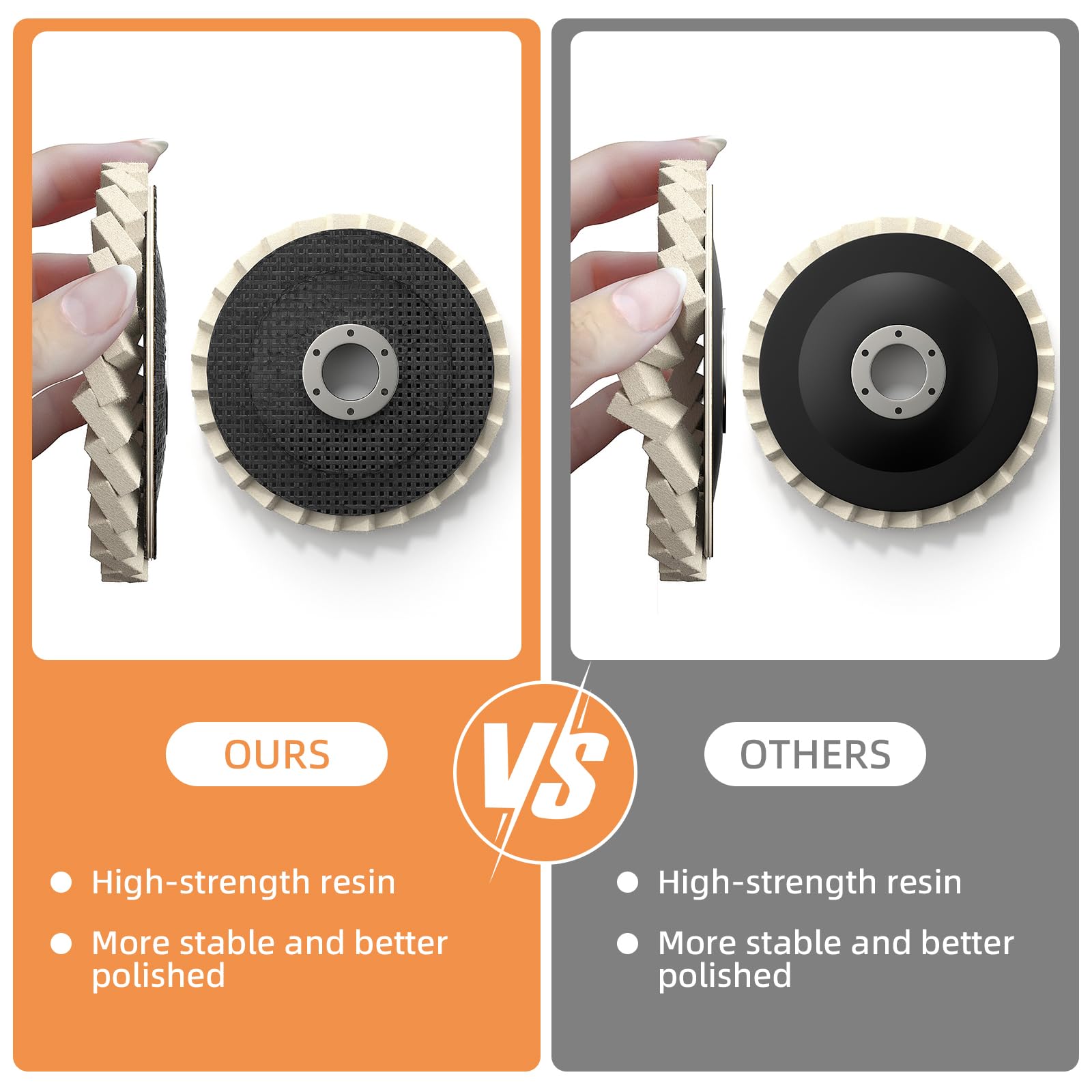BURMONG Wool Polishing Wheels - 5 Pack for Angle Grinder -7