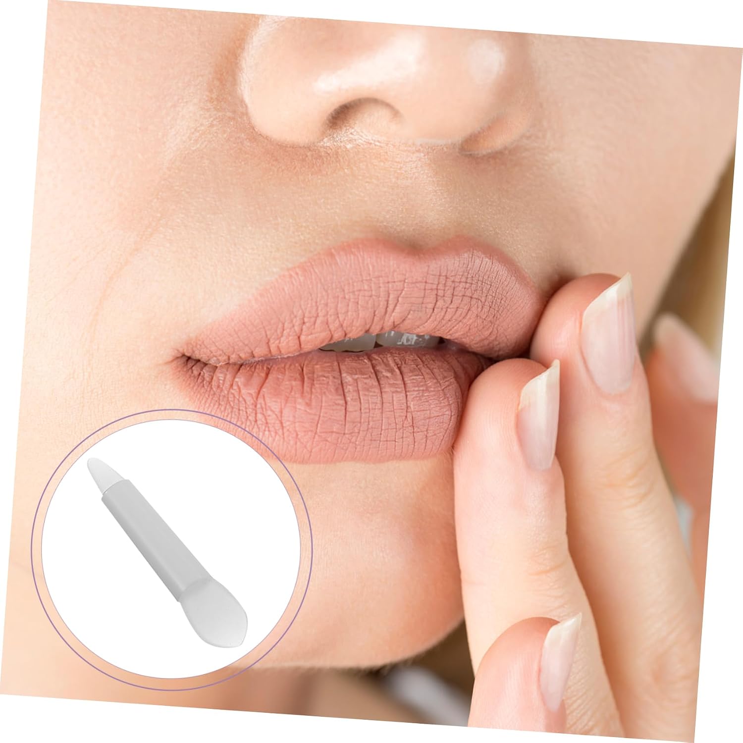 Housoutil 3sets Creative Lip Brush for Women Silicone Lip Makeup Applicators for Lipstick Gloss and Balm Application