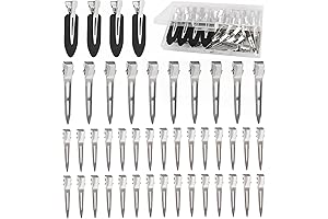 44Pcs Alligator Roller Clip Long Metal Hair Clips