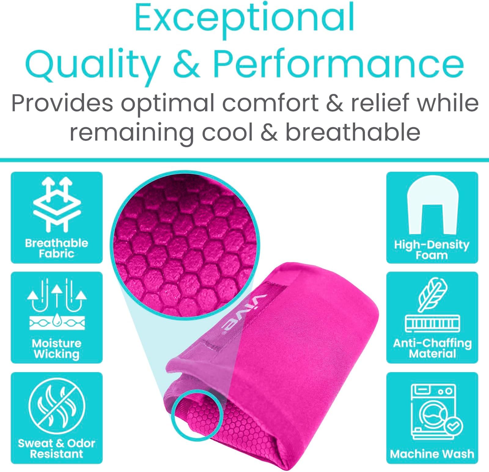 Vive Hand Grips for Walkers, Zimmers, Crutches - Crutch Padded Hand Pad Covers - Soft Cushion Padding Medical for Folding Rolling Wheelchair, Rollator Handle, Senior, Elderly Grippers - Handle