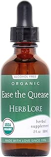 Herb Lore Ease The Quease Tincture - Organic Liquid Ginger, Peppermint & Fennel Drops to Settle Upset Stomach, Safe for Kids & Adults - 2 fl oz