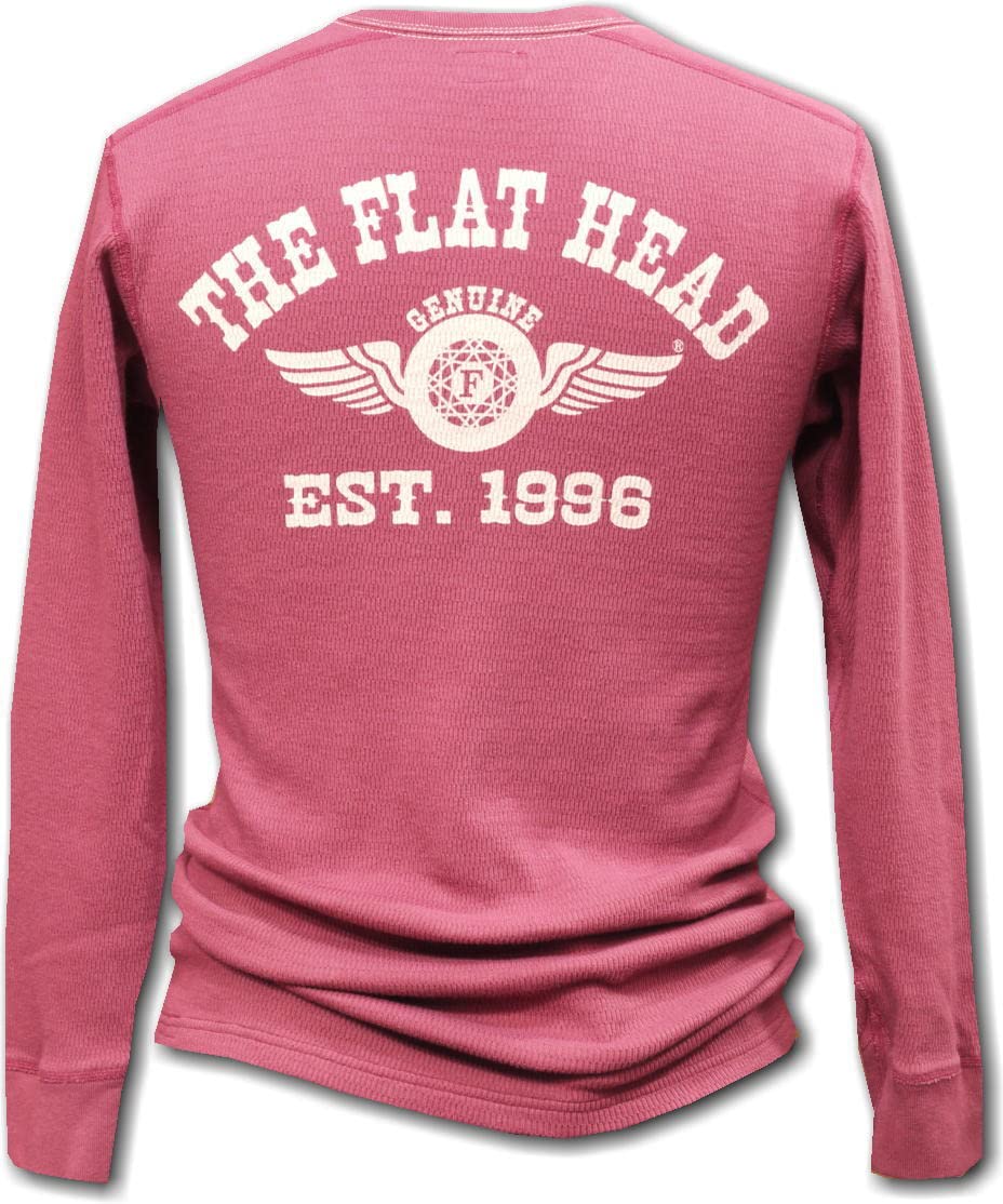 [フラットヘッド] ロングTシャツ FN-THLD-002 FH FLYING WHEEL サーマル長袖Tシャツ theflathead