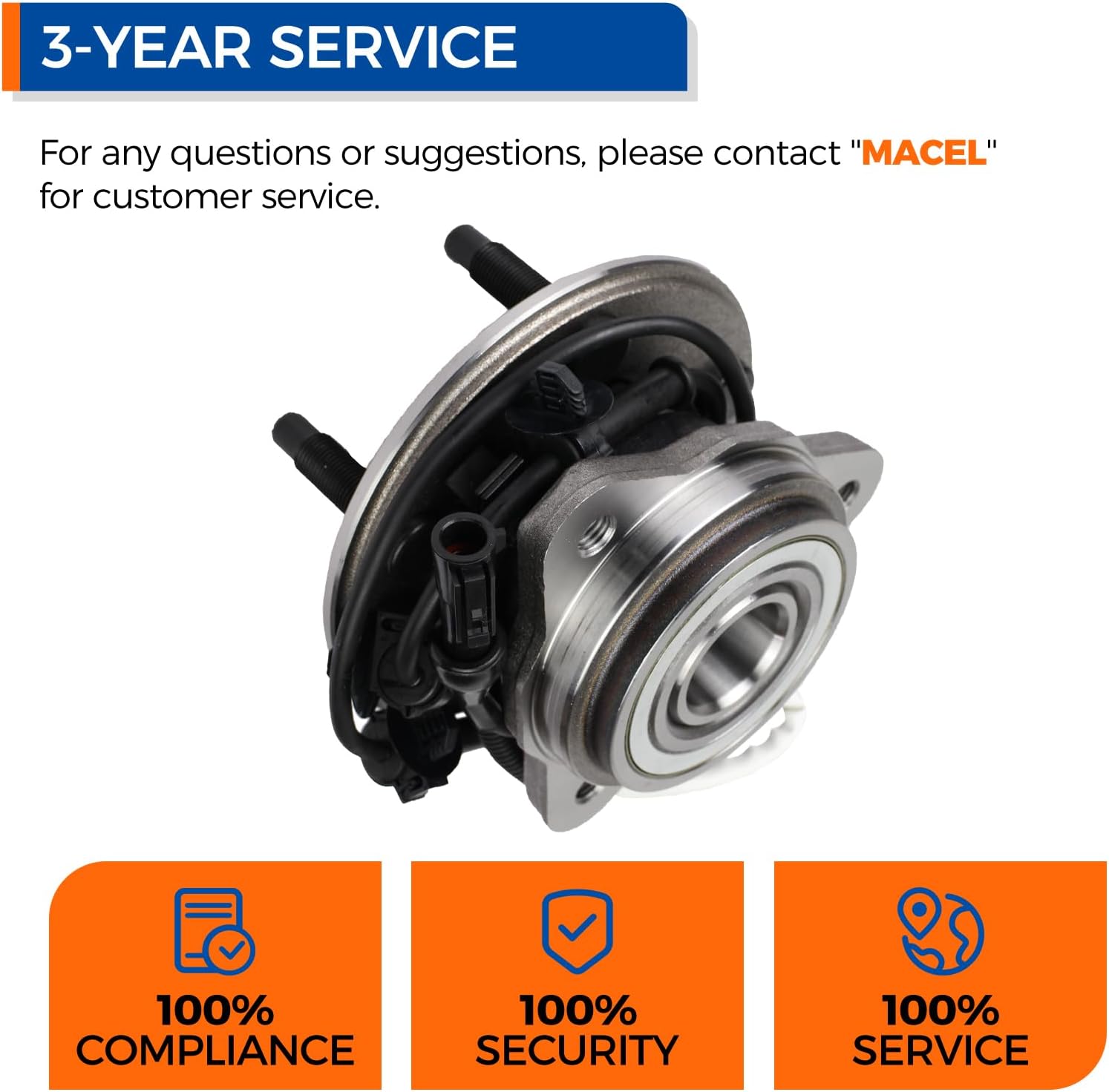 PAROD Pair 515003 Front Wheel Hub Bearing Assembly Fit for 1997-2001 Mercury Mountaineer, 1995-2001 Ford Explorer, 2001-2009 Ranger, B4000, 2001-2005 Explorer Sport Trac, 2001-02 Mazda B3000 4WD W/ABS