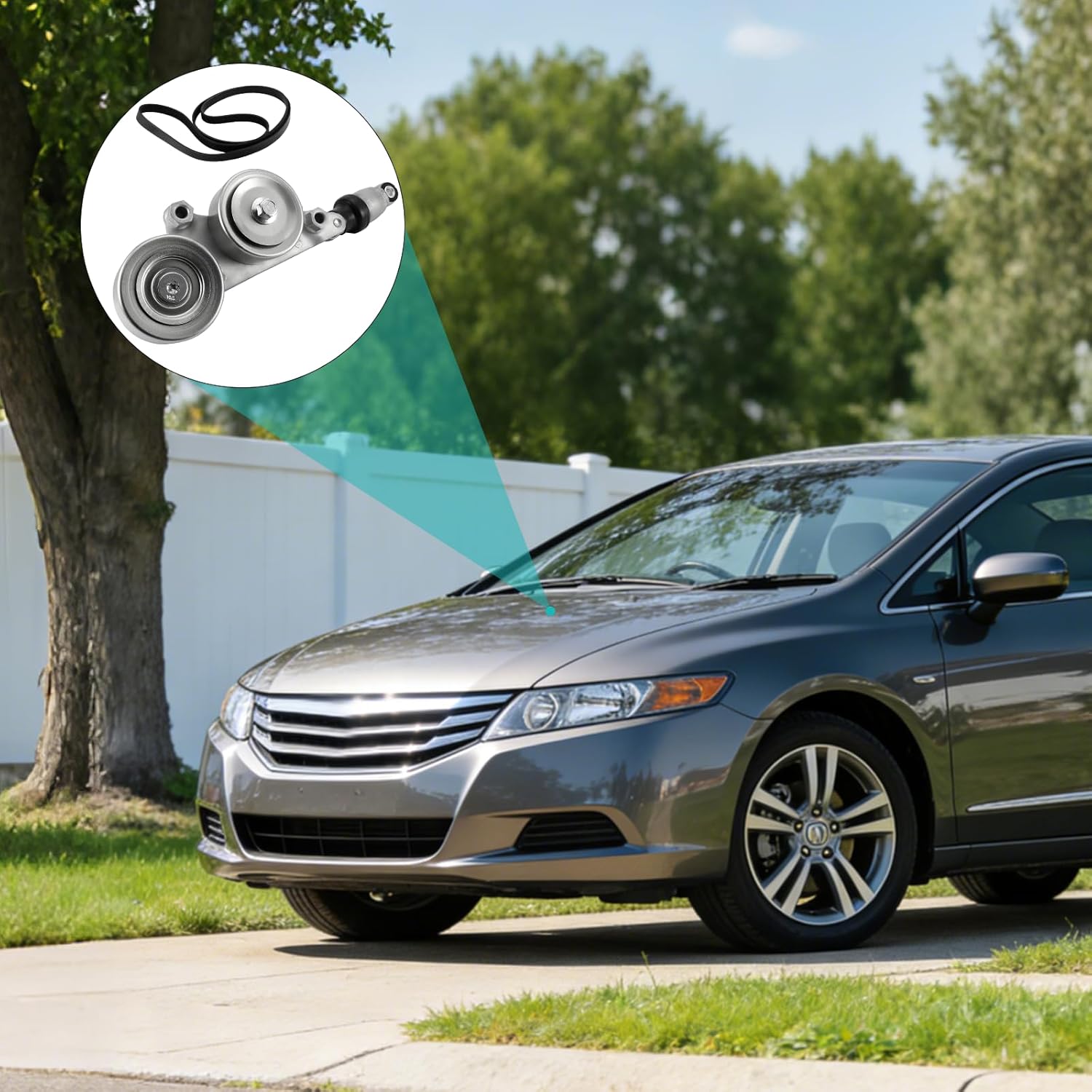 39092 Serpentine Belt Drive Kit with Tensioner (3.5L V6) For Honda Accord 2008-2010,Pilot 2006-2011,Odyssey 2005-2010,Accord Crosstour 2010 49439 89390 31170R70A01 31170RKB005