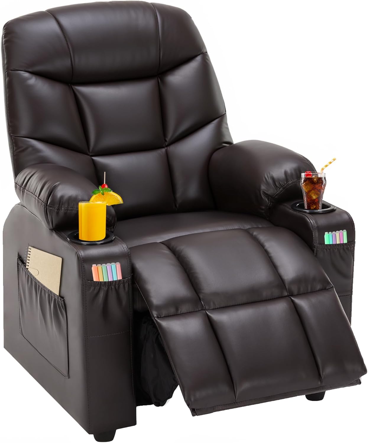 SNUGWAY マシュマロ 大型 キッズ リクライニングチェア レザー リクライニングソファ 子供 3~12歳