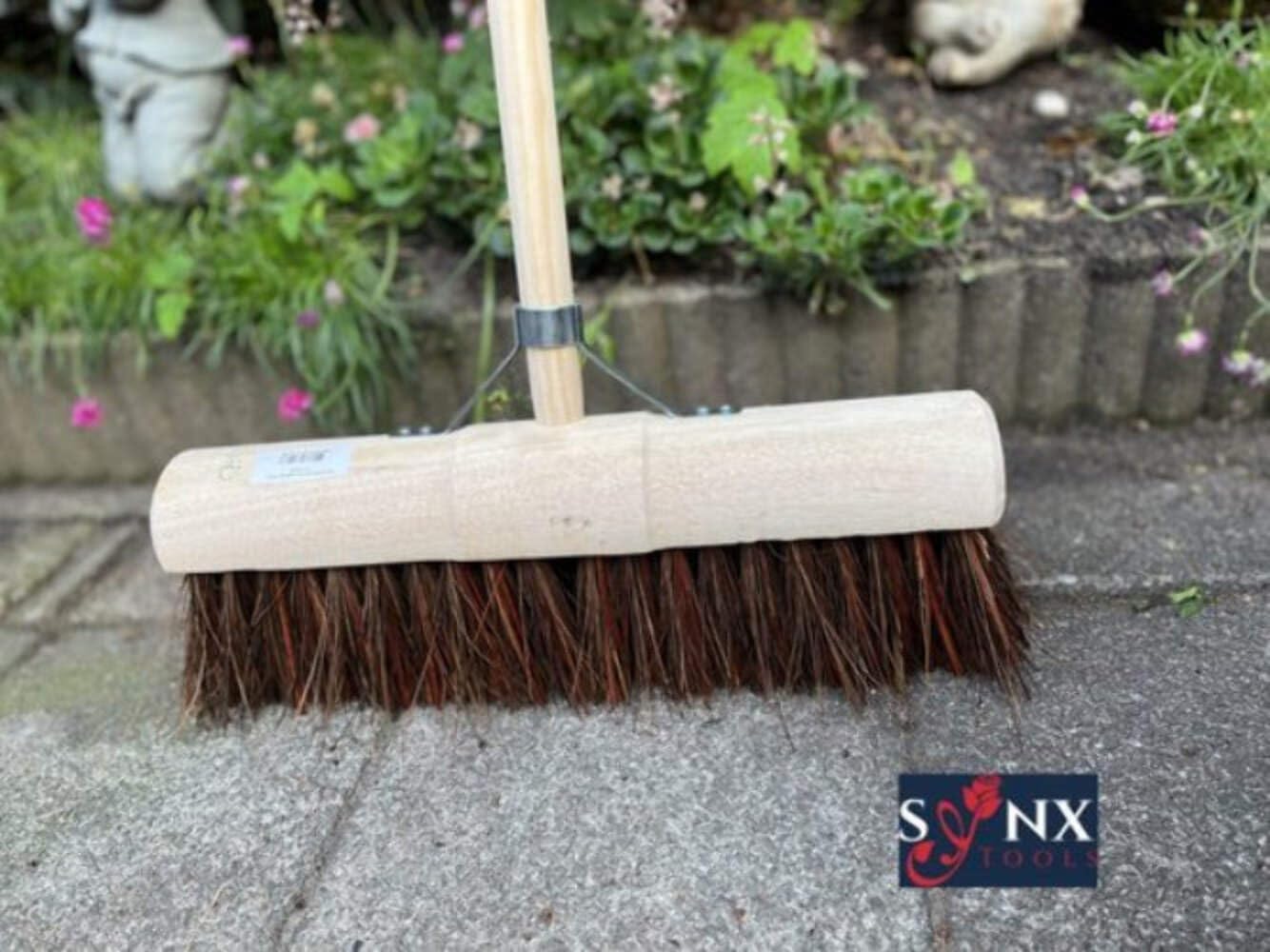 Prof City Escoba 45 cm Incl. Mango 150 cm - Escoba de Calle/Escoba de Ciudad - Fibras Naturales duras - Escoba de jardín
