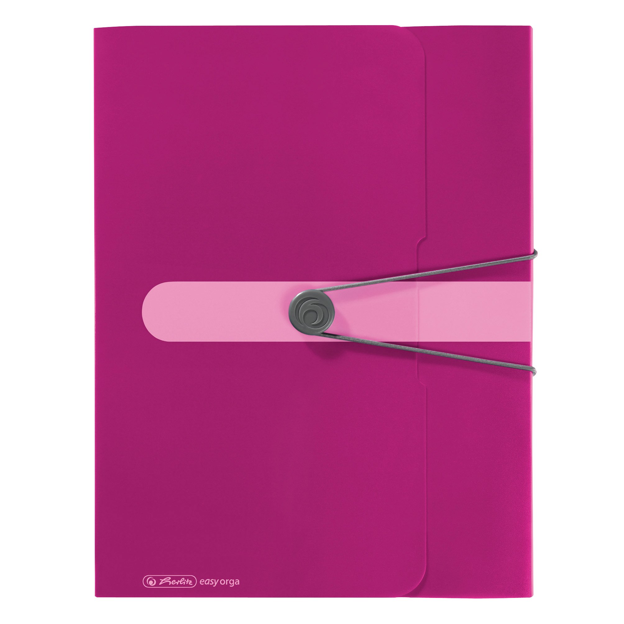 Herlitz Archive Box A4 Polypropylene with Spine Label Back Width 4 Cm, 1 Piece, Design Print Opaque Apple Berry