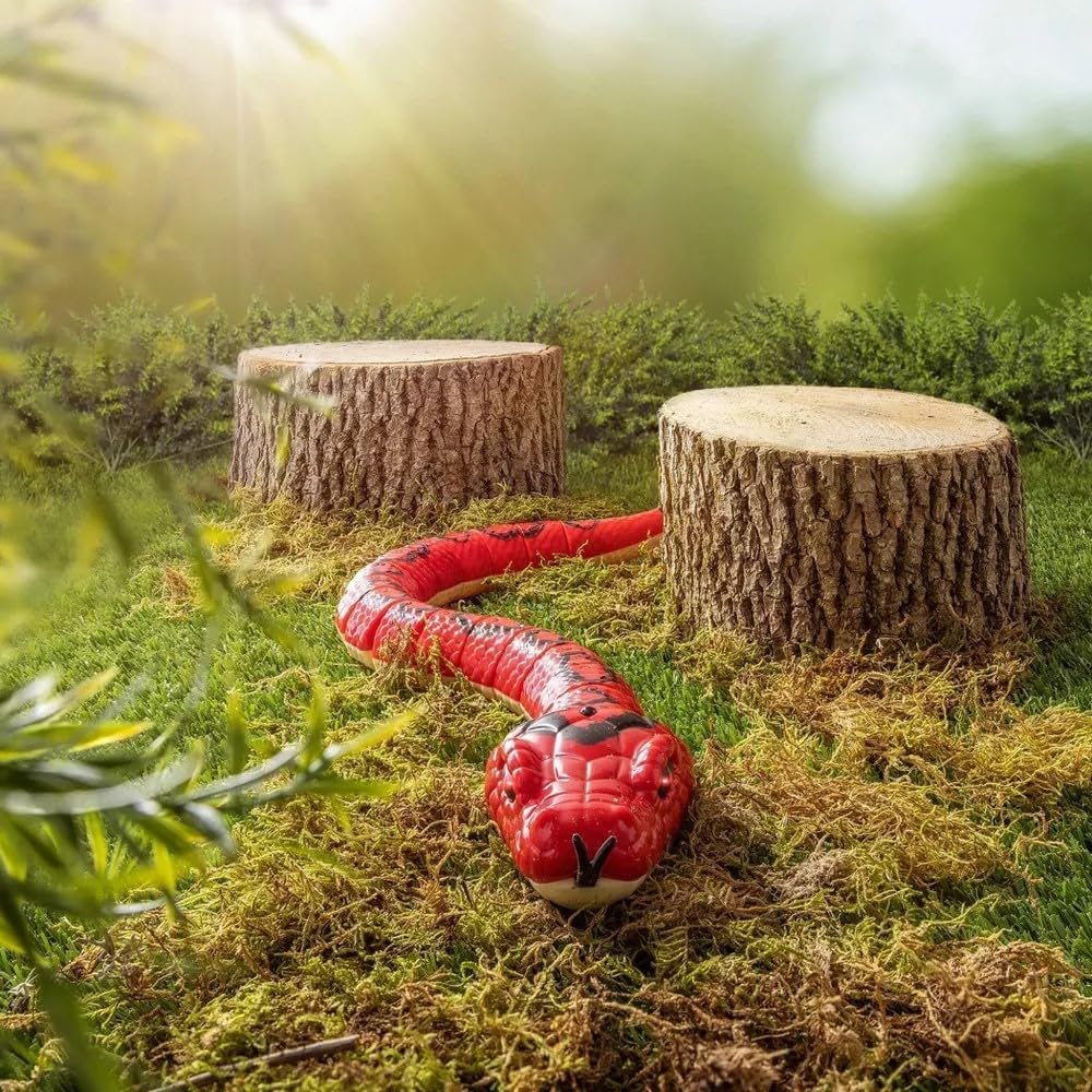 Terra by Battat – Rainbow Boa Infrared Remote Control Snake with Light – Up Eyes, Electronic Animal Toy and Playset for Kids, Realistic Reptile, Fun and Interactive, 6+ Years