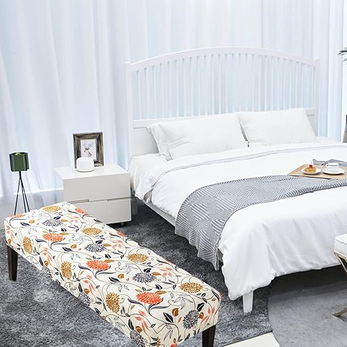 Miniatura 7 de Eco-Ancheng Funda extraíble para banco de comedor funda elástica para asiento de banco protector de muebles para silla de comedor y sala de estar y