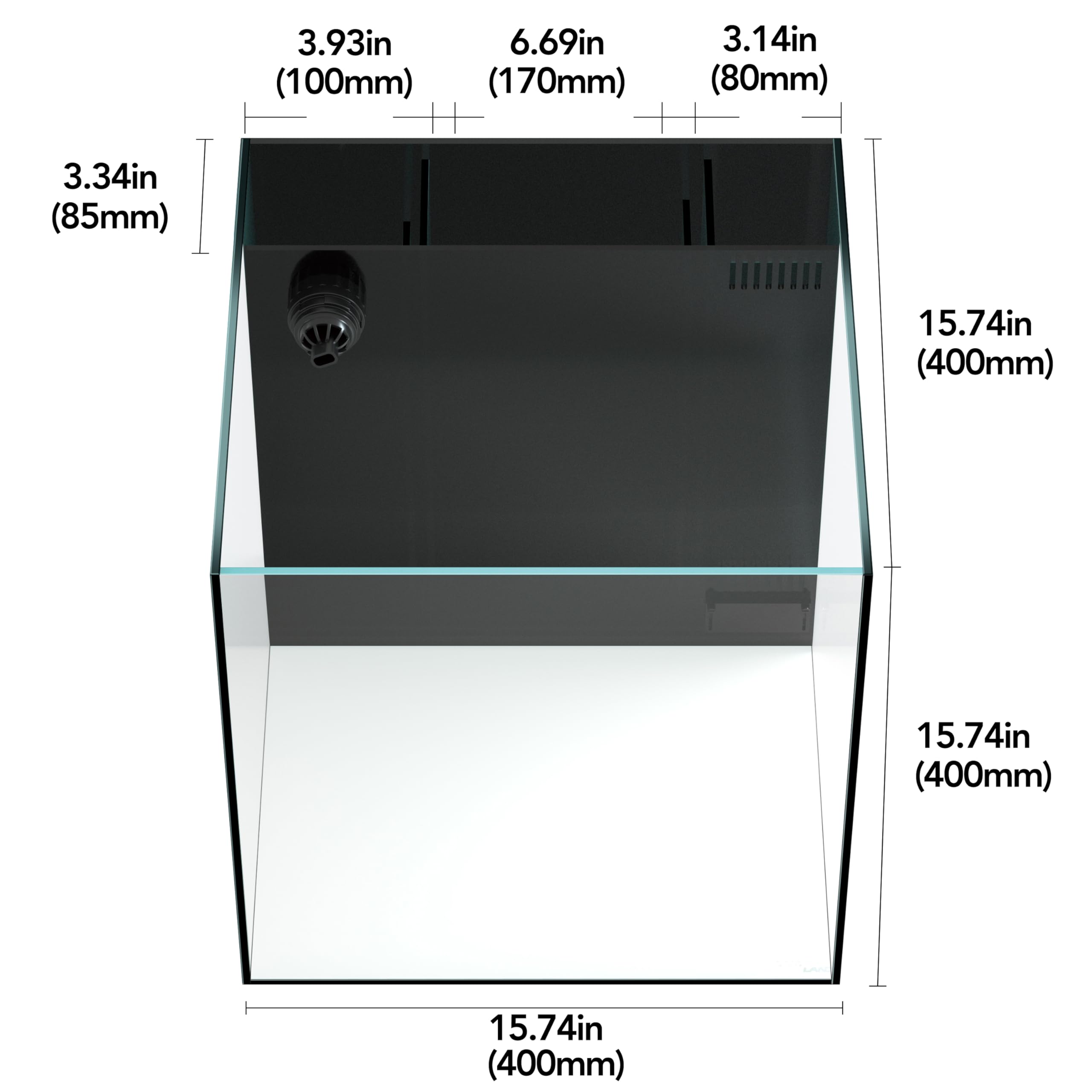 Amazon.com : LANDEN 40C 11 Gallon Ultra Clear Glass Rimless Low
