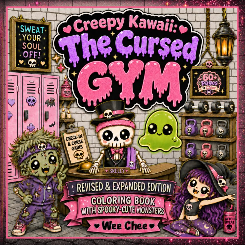 Creepy Kawaii: The Cursed Gym: Revised & Expanded Edition Coloring Book with Spooky-Cute Monsters