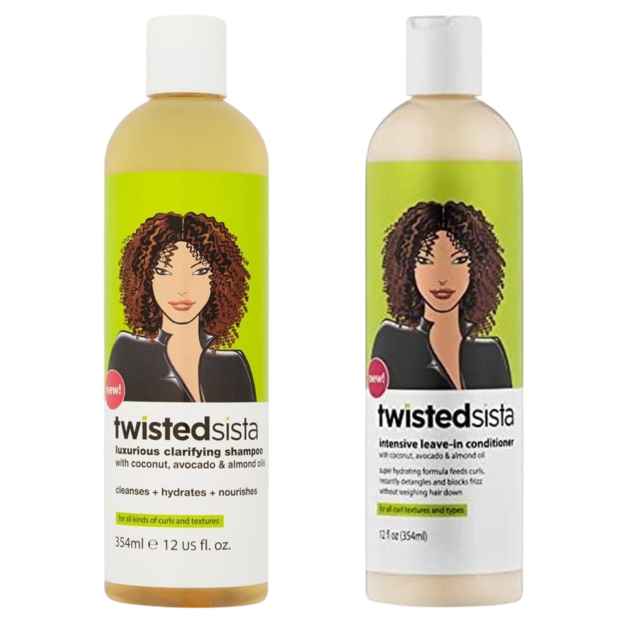 Luxurious Clarifying Shampoo, 354ml & Intensive Leave-In Conditioner, 354ml - Hydrating & Nourishing Duo for All Hair Types.