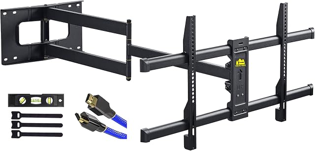 FORGING MOUNT Long Reach TV Wall Bracket Mount Swivel Tilt Full Motion TV Bracket with 109CM Articulating Arm TV Wall Mount,Fits 42 to 86 Inch Flat/Curve TVs,Holds up to 55kg,VESA 800x400mm