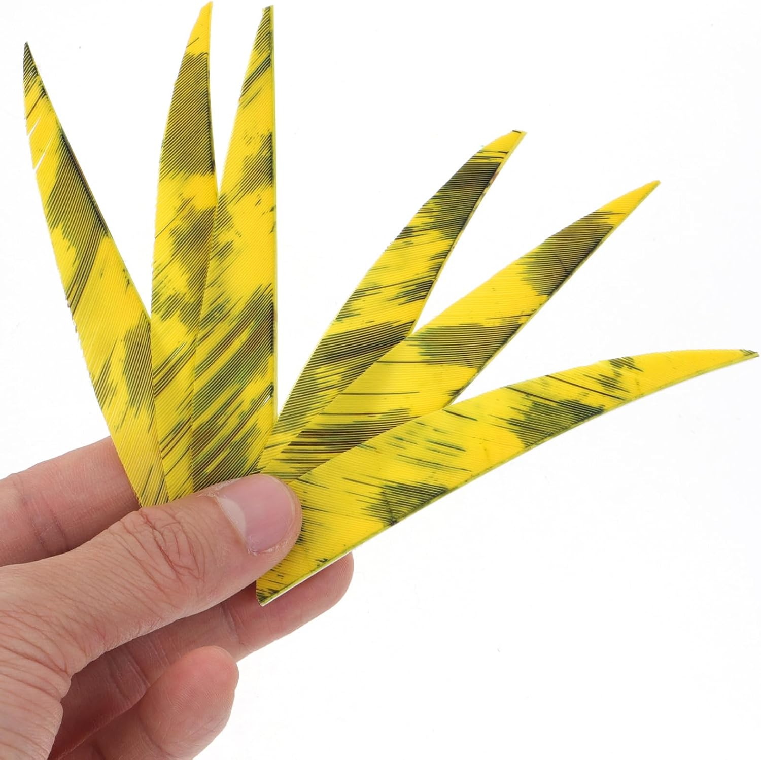 SUPVOX 6pcs Small Professional Arrow Fletchings Real Turkey Plume Vanes 4-inch Lightweight Archery Parts for Traditional Bow Hunting and Target Shooting