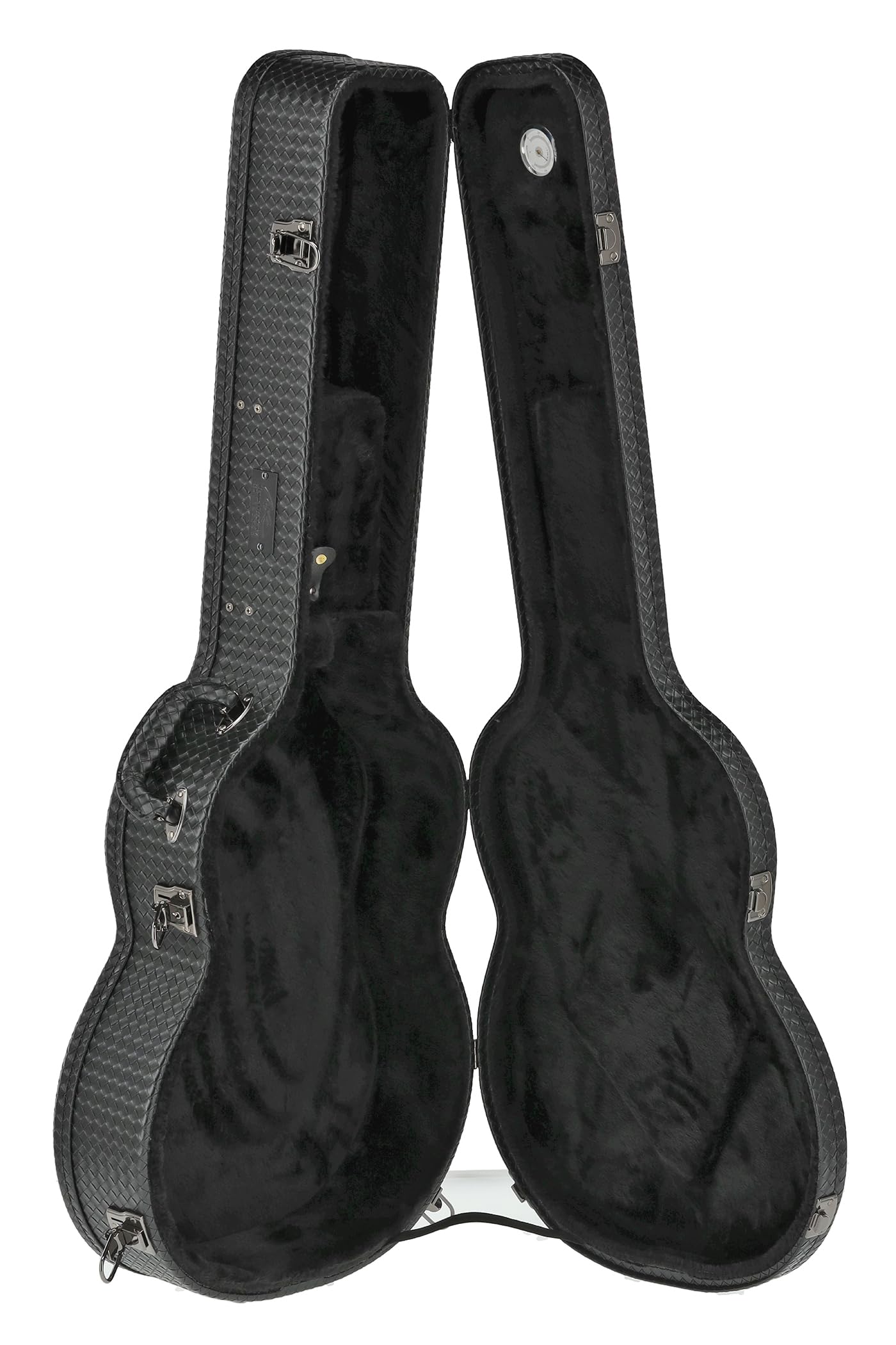 LUTHIER MANUEL RODRÍGUEZ Custodia per chitarra Vipera - Custodia rigida per chitarra classica - Anima in legno - Coperchio bombato - Nero - Scomparto accessori - Igrometro
