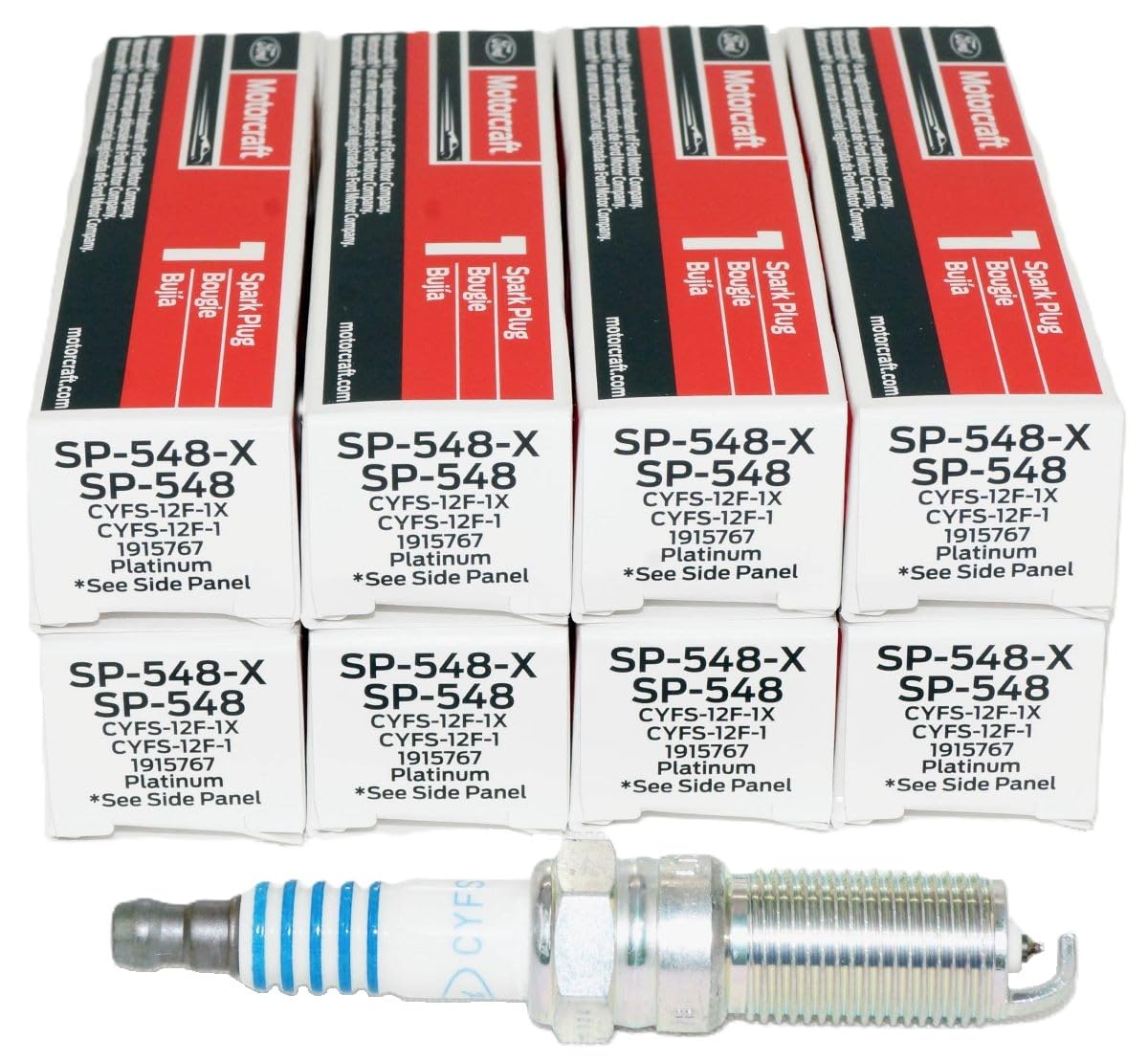 New Motorcraft SP548 Spark Plug Set of 8 For Ford Mustang F-150 2011-2017