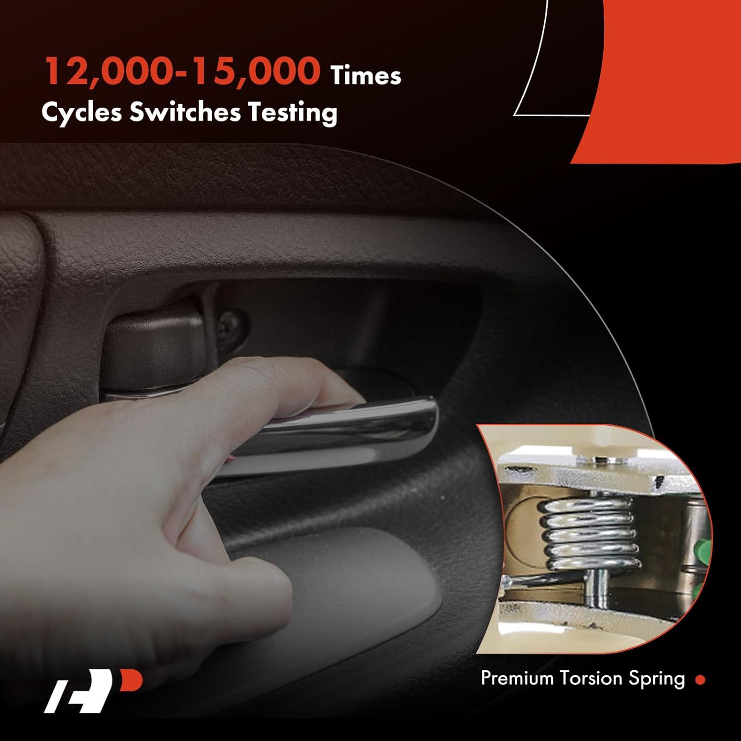 A-Premium Front Left Driver Side Interior Door Handle Compatible with Dodge Caliber 2010 2011 2012 Hatchback 4-Door, Chrome, Replace# 1NS07SZ0AA