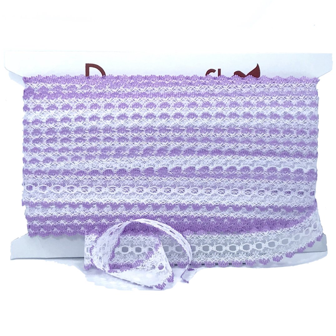 Dovecraft Eyelet Knitting in Lace per meter - Lilac